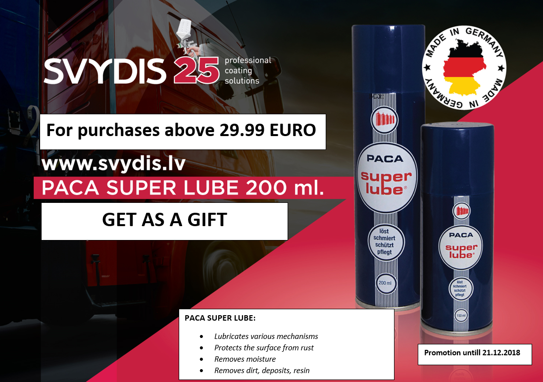 Get PACA SUPER LUBE as a gift! | Svydis
